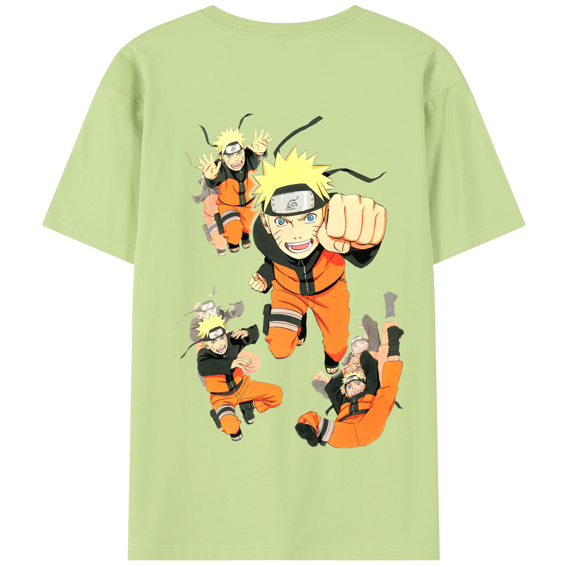 （画像用） NARUTO -ナルト- うずまき ナルト Uzumaki Naruto 綿100％半袖Tシャツ（背面プリント）